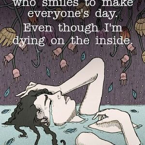 I'm the type of girl who smiles to make everyone's day. Even though I'm dying on the inside. #Depression #Quotes
